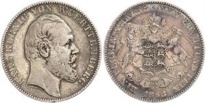 1 Thaler Reino de Wurtemberg (1806-1918) Plata Carlos I de Wurtemberg