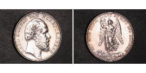 1 Thaler Reino de Wurtemberg (1806-1918) Plata Carlos I de Wurtemberg