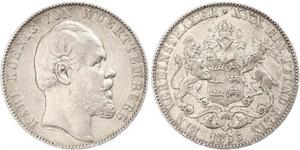 1 Thaler Reino de Wurtemberg (1806-1918) Plata Carlos I de Wurtemberg