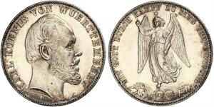 1 Thaler Reino de Wurtemberg (1806-1918) Plata Carlos I de Wurtemberg