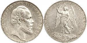 1 Thaler Reino de Wurtemberg (1806-1918) Plata Carlos I de Wurtemberg