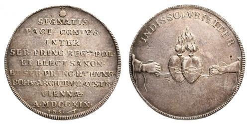 1 Thaler República de las Dos Naciones (1569-1795) Plata Augusto II de Polonia (1670 - 1733)