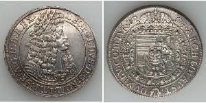 1 Thaler Sacro Imperio Romano (962-1806) Plata Leopoldo I de Habsburgo(1640-1705)