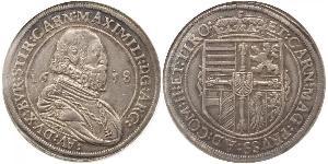 1 Thaler Sacro Imperio Romano (962-1806) Plata Maximiliano III de Austria (1558 – 1618)