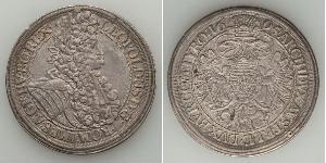 1 Thaler Sacro Imperio Romano (962-1806) Plata Leopoldo I de Habsburgo(1640-1705)