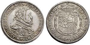 1 Thaler Sacro Imperio Romano (962-1806) Plata Rodolfo II (1552 - 1612)