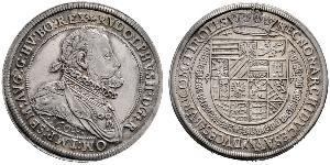 1 Thaler Sacro Imperio Romano (962-1806) Plata Rodolfo II (1552 - 1612)