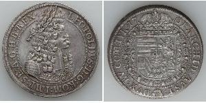 1 Thaler Sacro Imperio Romano (962-1806) Plata Leopoldo I de Habsburgo(1640-1705)