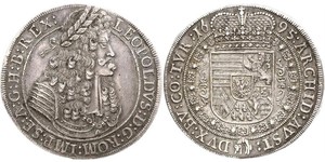 1 Thaler Sacro Imperio Romano (962-1806) Plata Leopoldo I de Habsburgo(1640-1705)