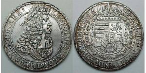 1 Thaler Sacro Imperio Romano (962-1806) Plata Leopoldo I de Habsburgo(1640-1705)