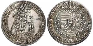 1 Thaler Sacro Imperio Romano (962-1806) Plata Leopoldo I de Habsburgo(1640-1705)