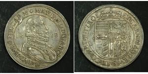 1 Thaler Sacro Imperio Romano (962-1806) Plata Maximiliano III de Austria (1558 – 1618)