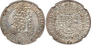 1 Thaler Sacro Imperio Romano (962-1806) Plata Leopoldo I de Habsburgo(1640-1705)