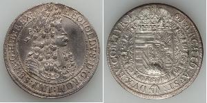 1 Thaler Sacro Imperio Romano (962-1806) Plata Leopoldo I de Habsburgo(1640-1705)