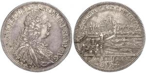 1 Thaler Sacro Imperio Romano (962-1806) Plata Francisco I del Sacro Imperio Romano Germánico(1708-1765)