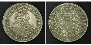 1 Thaler Sacro Imperio Romano (962-1806) Plata Leopoldo I de Habsburgo(1640-1705)