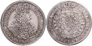 1 Thaler Sacro Imperio Romano (962-1806) Plata Leopoldo I de Habsburgo(1640-1705)