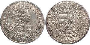 1 Thaler Sacro Imperio Romano (962-1806) Plata Leopoldo I de Habsburgo(1640-1705)