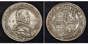 1 Thaler Sacro Imperio Romano (962-1806) Plata Maximiliano III de Austria (1558 – 1618)