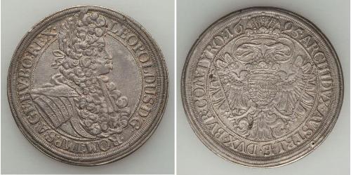 1 Thaler Sacro Imperio Romano (962-1806) Plata Leopoldo I de Habsburgo(1640-1705)
