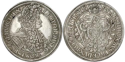 1 Thaler Sacro Imperio Romano (962-1806) Plata Leopoldo I de Habsburgo(1640-1705)