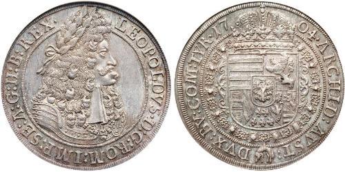 1 Thaler Sacro Imperio Romano (962-1806) Plata Leopoldo I de Habsburgo(1640-1705)