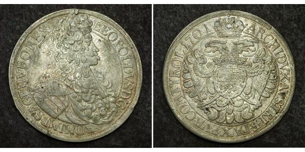 1 Thaler Sacro Imperio Romano (962-1806) Plata Leopoldo I de Habsburgo(1640-1705)