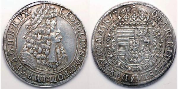 1 Thaler Sacro Imperio Romano (962-1806) Plata Leopoldo I de Habsburgo(1640-1705)