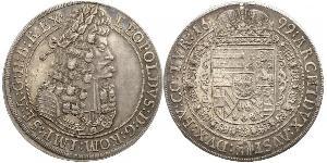 1 Thaler Hungría / Sacro Imperio Romano (962-1806) Plata Leopoldo I de Habsburgo(1640-1705)