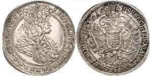 1 Thaler Hungría / Sacro Imperio Romano (962-1806) Plata Leopoldo I de Habsburgo(1640-1705)