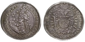 1 Thaler Hungría / Sacro Imperio Romano (962-1806) Plata Leopoldo I de Habsburgo(1640-1705)