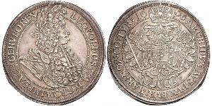 1 Thaler Hungría / Sacro Imperio Romano (962-1806) Plata Leopoldo I de Habsburgo(1640-1705)