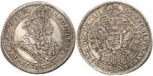 1 Thaler Hungría / Sacro Imperio Romano (962-1806) Plata Leopoldo I de Habsburgo(1640-1705)