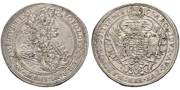 1 Thaler Hungría / Sacro Imperio Romano (962-1806) Plata Leopoldo I de Habsburgo(1640-1705)