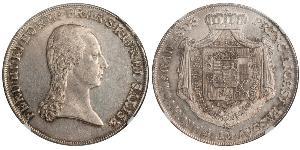 1 Thaler Salzburgo Plata Ferdinand III, Holy Roman Emperor (1608-1657)