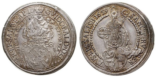 1 Thaler Salzburgo Plata 