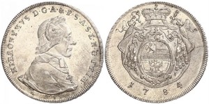 1 Thaler Salzburgo / Austria Plata Hieronymus von Colloredo (1732 - 1812)