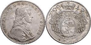 1 Thaler Salzburgo / Austria Plata Hieronymus von Colloredo (1732 - 1812)