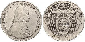 1 Thaler Salzburgo / Austria Plata Hieronymus von Colloredo (1732 - 1812)