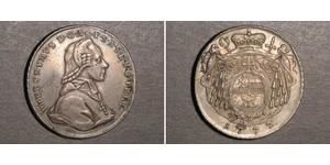 1 Thaler Salzburgo / Austria Plata Hieronymus von Colloredo (1732 - 1812)