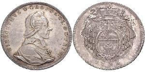 1 Thaler Salzburgo / Austria Plata Hieronymus von Colloredo (1732 - 1812)