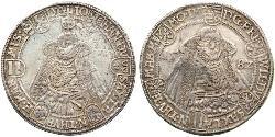1 Thaler States of Germany Plata 