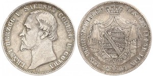 1 Thaler States of Germany Plata 