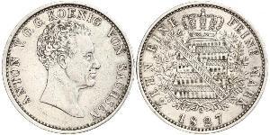 1 Thaler States of Germany Plata 
