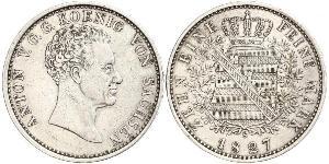 1 Thaler States of Germany Plata 