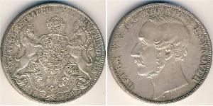 1 Thaler States of Germany Plata Jorge V de Hannover (1819 - 1878)