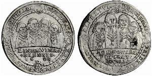 1 Thaler States of Germany Plata 