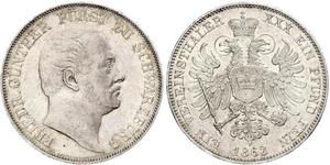 1 Thaler States of Germany Plata 