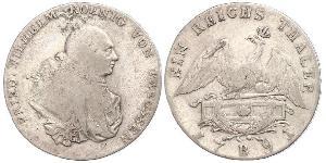 1 Thaler States of Germany Plata 