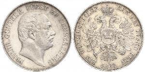 1 Thaler States of Germany Plata 